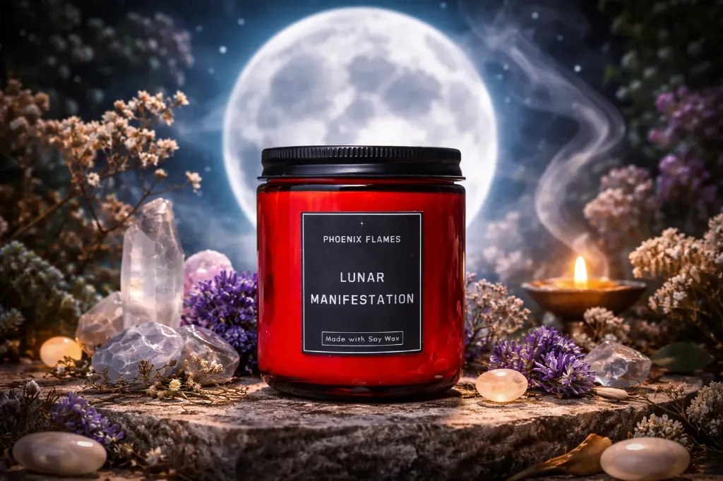 Lunar Cycles Candle (Lunar Manifestation (Full-Moon Ritual))